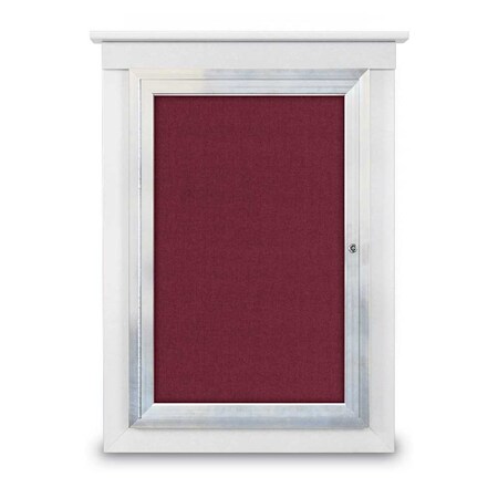 United Visual Products Sliding Glass Door Radius Letterboard, 36"x36", Gold/Green Vinyl UV9020ACS3636-GOLD-HUNGRN